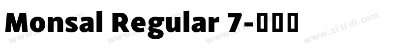 Monsal Regular 7字体转换